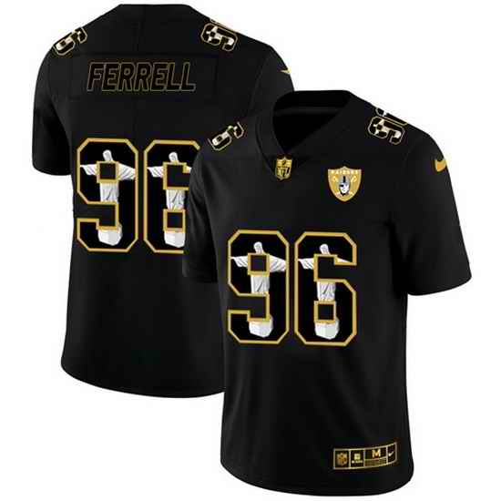 Las Vegas Raiders 96 Clelin Ferrell Nike Carbon Black Vapor Cristo Redentor Limited NFL Jersey